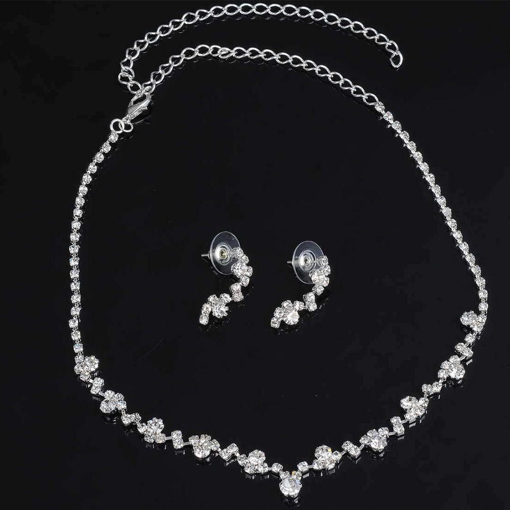 Necklace Earrings Set Necklace Earring Jewelry Set Bridal Set Wedding Accessories Bridal Jewelry