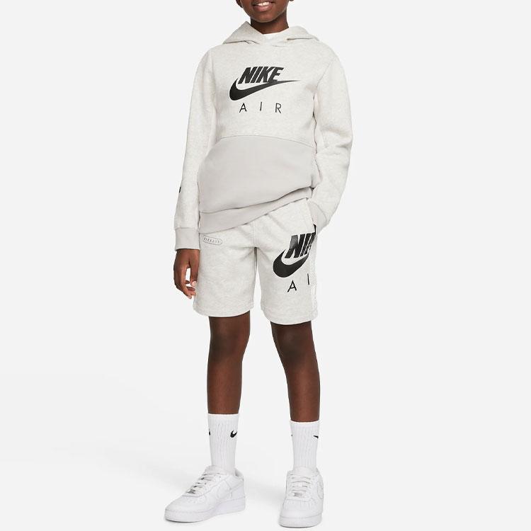 Nike Прямые шорты с логотипом и принтом, детские леггинсы светло-серого цвета DM8086-012