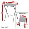 YAMAZEN Mini Folding Side 50cm x 48cm x 70cm High Dark Table, (W) (D) (H), Type, Brown/Brown, YST-5040H(DBR/BR)