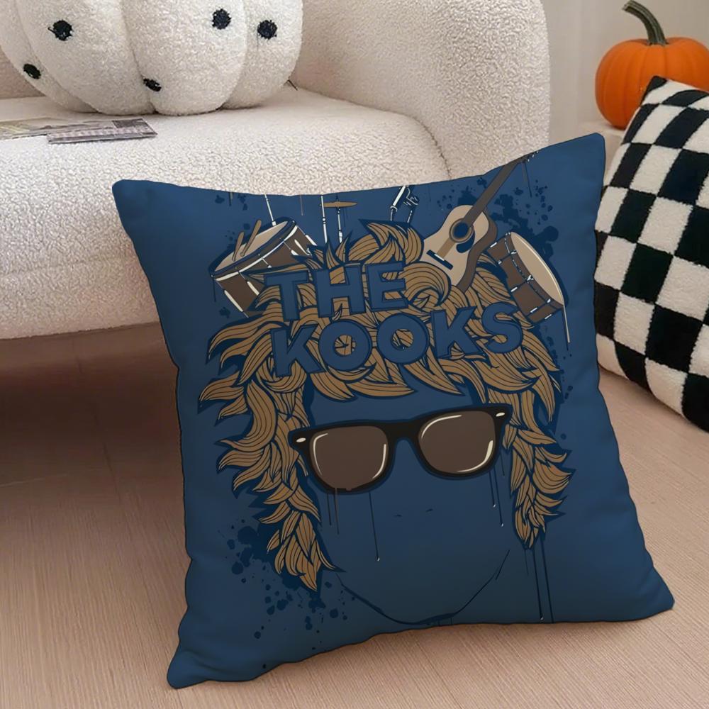 band indie The KKooks Cushion Cover Throw Pillow Cover Hidden Button Durable Polyester Chair Cushion