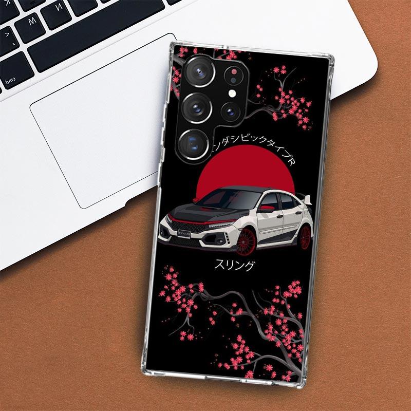 Чехол для телефона JDM Type R Civic Sport Car для Samsung Galaxy S24 S23 S22 Ultra S21 S20 Fe S10 Plus S10E S9 S8 + чехол в виде ракушки