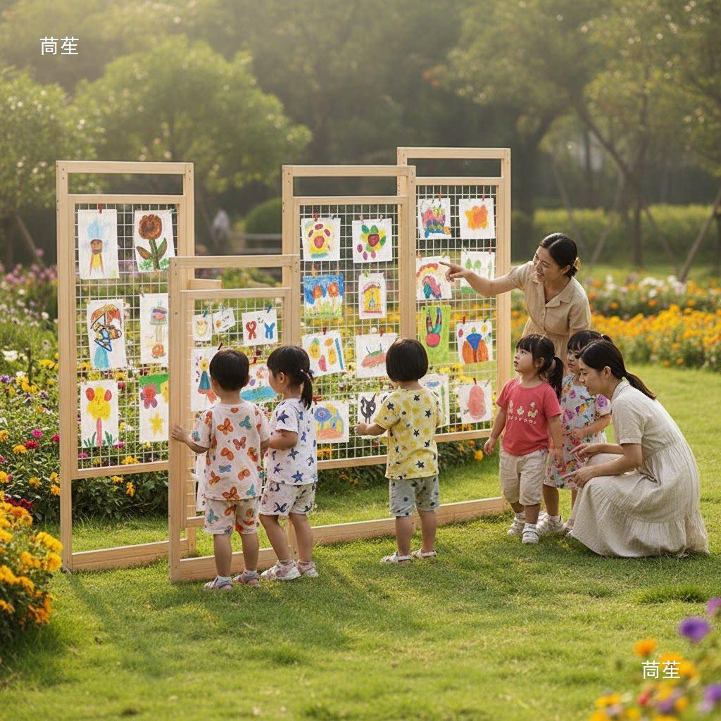 Mobile Art Display Stand for Kindergarten