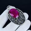 Kashmir Ruby Pendant, 925 Sterling Silver Handmade Jewelry, Ruby Silver Pendant, Party Wear Jewelry For Women's, Pendant New Year Gift