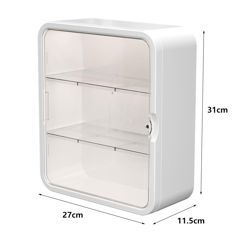 Wall Hanging No Punching Family Installation Standing Medical Cabinet Drug Toy Storage Rack Multi-layer Storage Box