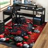 Christmas Office Chair Mat - Anti-Slip Carpet with Anime Cartoon Design, Perfect for Home Decor, Living Room, Bedroom, Gaming Room & Dormitory.R061