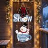 Decorative Hello Winter Christmas Hanging Sign Winter Welcome Sign  Winter Holiday Party