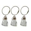 3Pcs Cat Hair Storage Box Keychain Transparent Acrylic Dog Hair Memorial Bottle Pet Hair Collector Container Key Ring Pet Owner Keepsake Gift