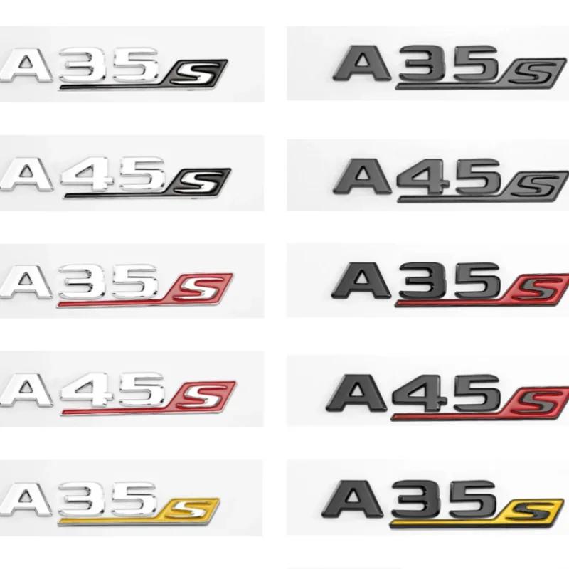 3D ABS красный и черный S-логотип A35S A45S буквенная эмблема наклейка подходит для Mercedes-Benz A45S AMG W176 W177 автомобильные аксессуары.