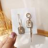 925 Silver Needle Fashion Statement Earrings Design Gold Color Asymmetrical Drop Earrings For Girl Lady Gifts