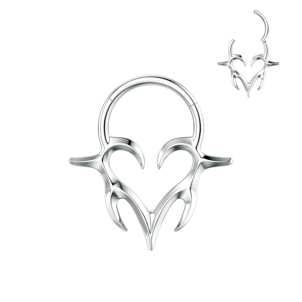 Сексуальный пирсинг септума кольца в носу панк лабрет пирсинг губы хрящ готический кликер модные украшения ЛЮБОВЬ подарок