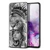 Indian Feathers Girl for Samsung Galaxy S21 Ultra Plus Note 20 10 9 8  S10 S9 S8 S7 S6 Edge Plus Black Phone Case