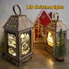 Wooden Christmas Decoration Led Lights Creative Ornaments Lantern Holiday Lights