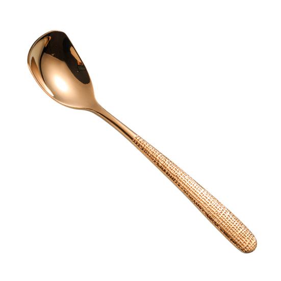 Ложка из нержавеющей стали с кованой текстурой, нескользящей ручкой, половник для супа, многофункциональная кухонная ложка