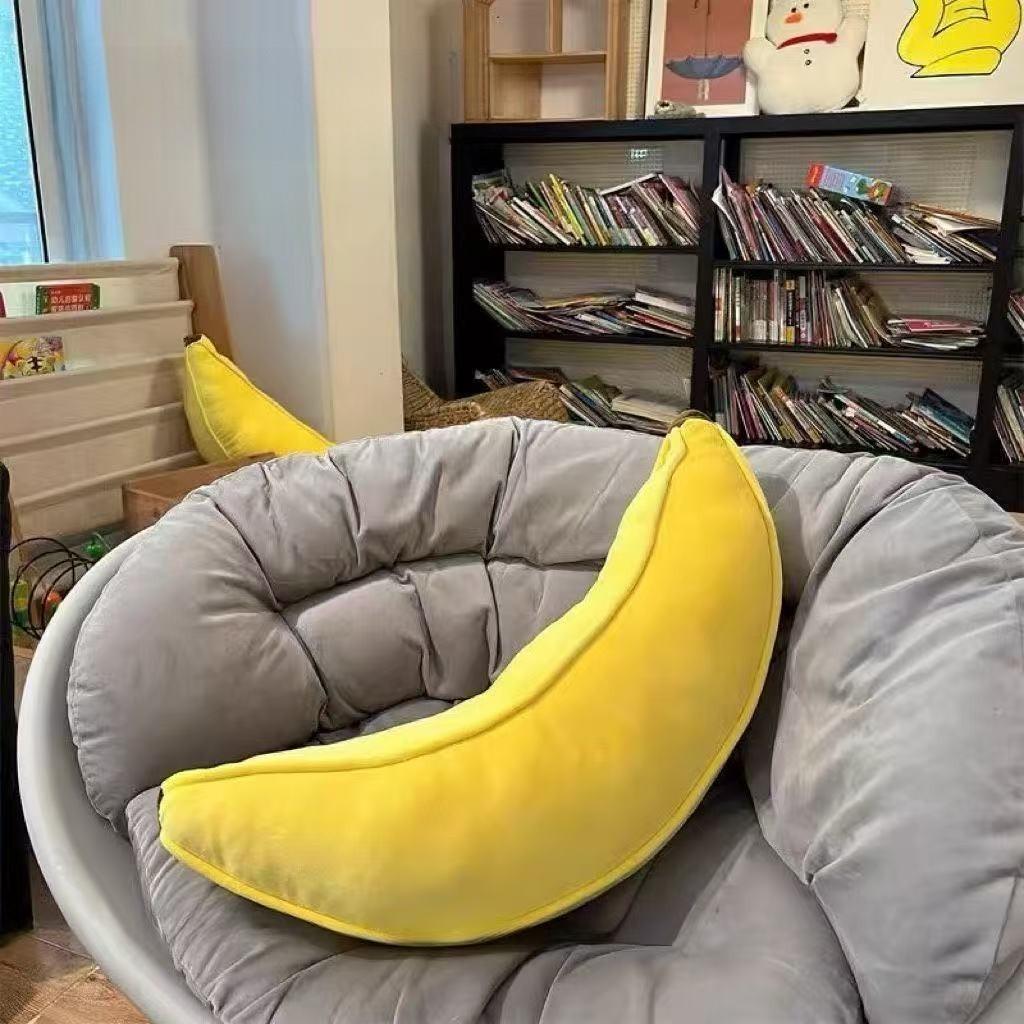 Plush Banana Pillow For Sleeping And Reading Comfort