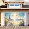 1 piece 2D flat coastal lighthouse and seagull banner - suitable for home room and event décor beach-themed decor wsj