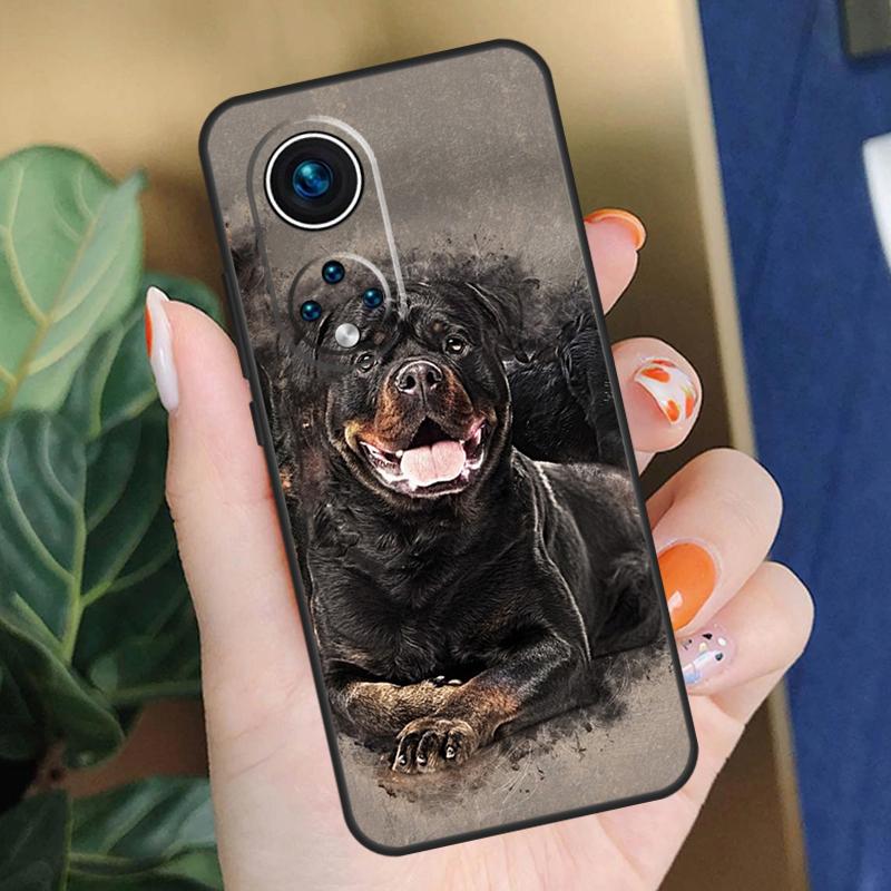 Милый Чехол с Собакой Ротвейлер для Honor 90 50 70 Lite X9b X9a X8b X8a X8 X9 X9c Honor 200 Pro Magic 5 6 7 Lite Чехол