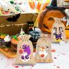 5Pcs New Halloween Linen Bundle Pocket Candy Biscuit Storage Bag Halloween Gift Decoration Drawstring Bundle Pocket