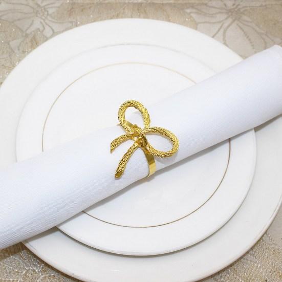6Pcs Wedding Party Napkin Rings Vibrant Color Metal Napkin Buckles Dining Table