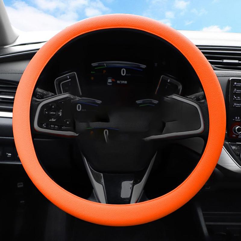 Автомобильный универсальный силиконовый чехол на руль, эластичный чехол для перчаток, текстура, мягкий, многоцветный, автоукрашение, аксессуары для поделок