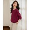Simple Velvet Versatile Sweater In Autumn New Loose Casual Round Neck Long-sleeved Sweater