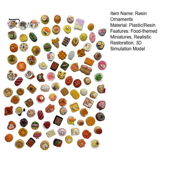 Mini Food Drinks Ornaments Resin Miniature Food Toys Realistic Simulation Food Drinks for Dollhouse Kitchen Accessories DIY Crafts