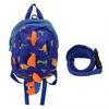 Toddler Backpack Cartoon Cute Dinosaur Prevents Lost Large Capacity Kids Backpack with Leash for Kids 2 To 4 Years Old Dark Blue--