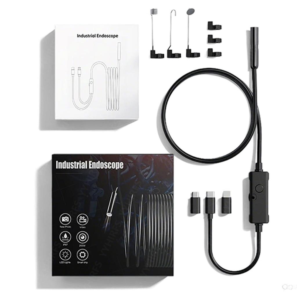 FlexScope Pro – Plug & View Inspection Cam With 5M  Cable And Swappable Tool Tips, 2.0MP HD Camera, Capturing Exactly, For Checking , Drains, Engin