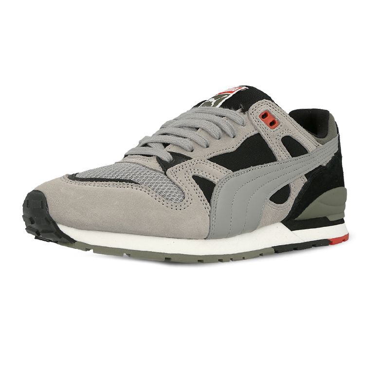 Puma Двухслойные уличные амортизирующие нескользящие износостойкие кроссовки с низким верхом унисекс серый черный зеленый 363137-02