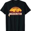 Washington Feder Indianer Stamm Inspiriert Grafik Natur T Shirt Vintage Washed Top For Everyday Wear Slightly Stylish
