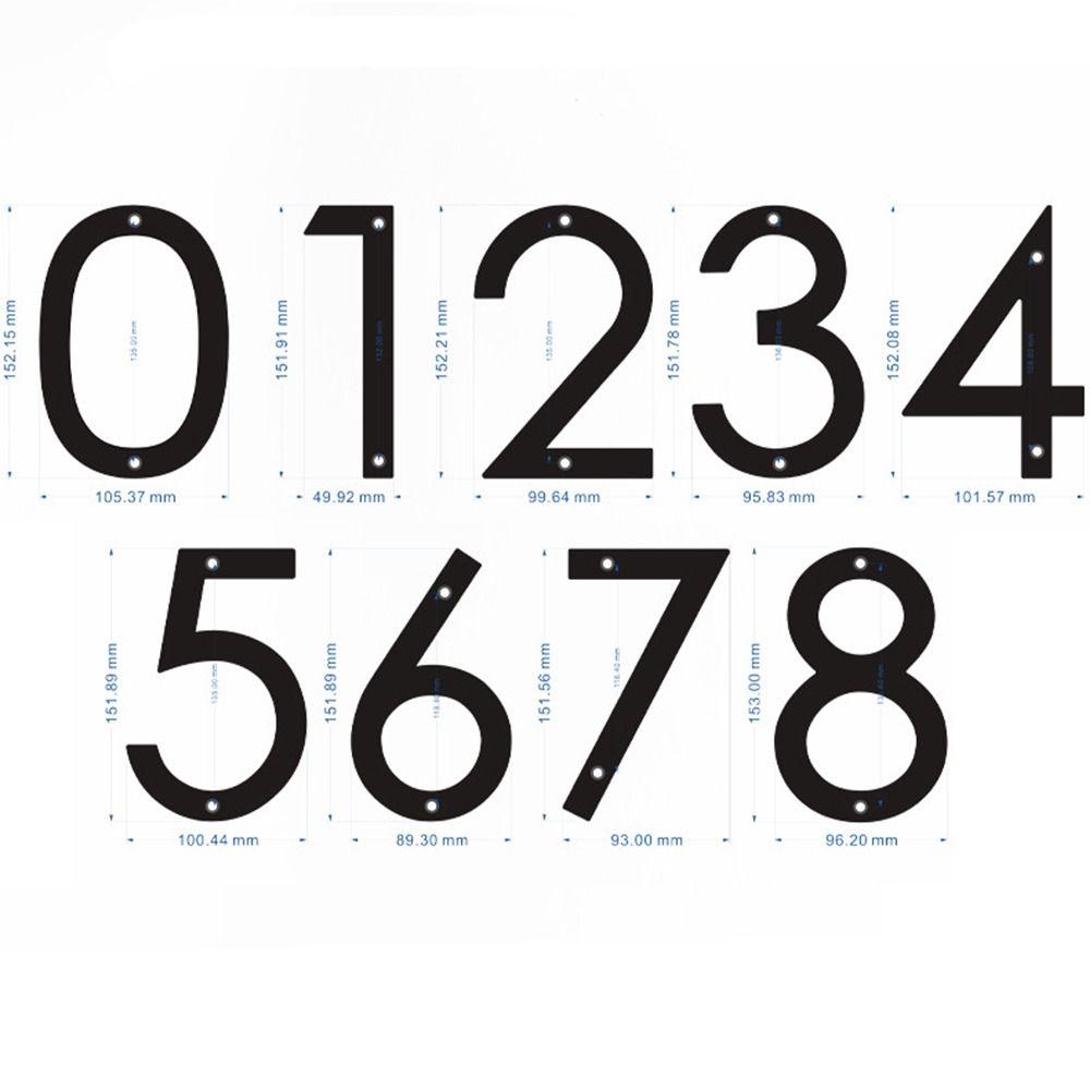 Letters 911 Visibility Signage Address Plaque Garden Door Modern House Numbers 6" Floating House Number Number with Nail Kit