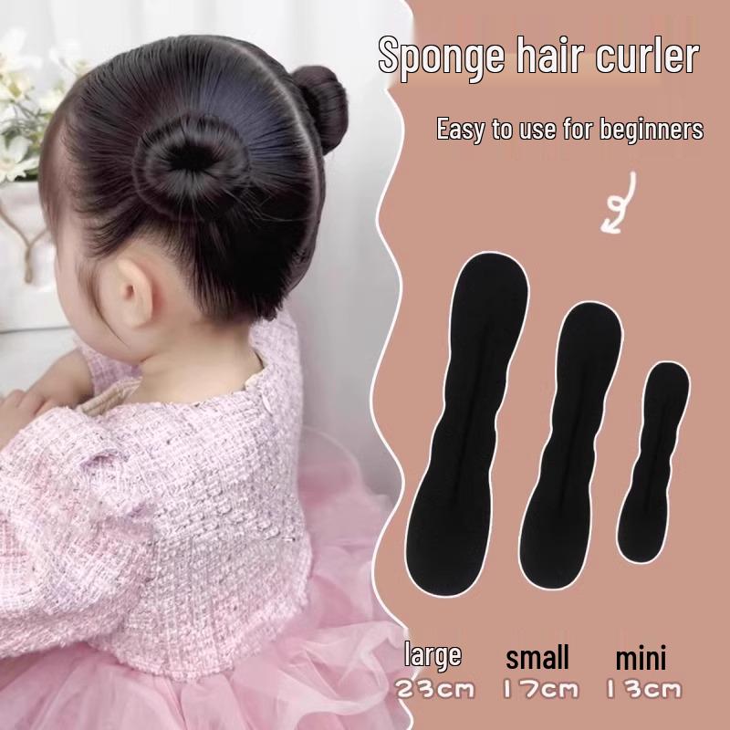 Детский пучок для волос - Пушистый цветок-бутон, клипса для легких причесок с двойным пучком