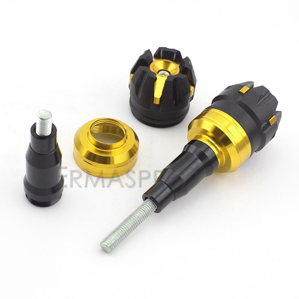 Для MT-07 MT-09 2014-ползунки рамы мотоцикла 10 мм алюминиевые ползунки рамы защита от падения мотоцикла