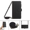 Leather Wallet Flip Case For Doogee N55 Plus N60 Pro Note 58 59 56 56x with Card Slots, Zipper Pocket, Crossbody Strap and Wristlet