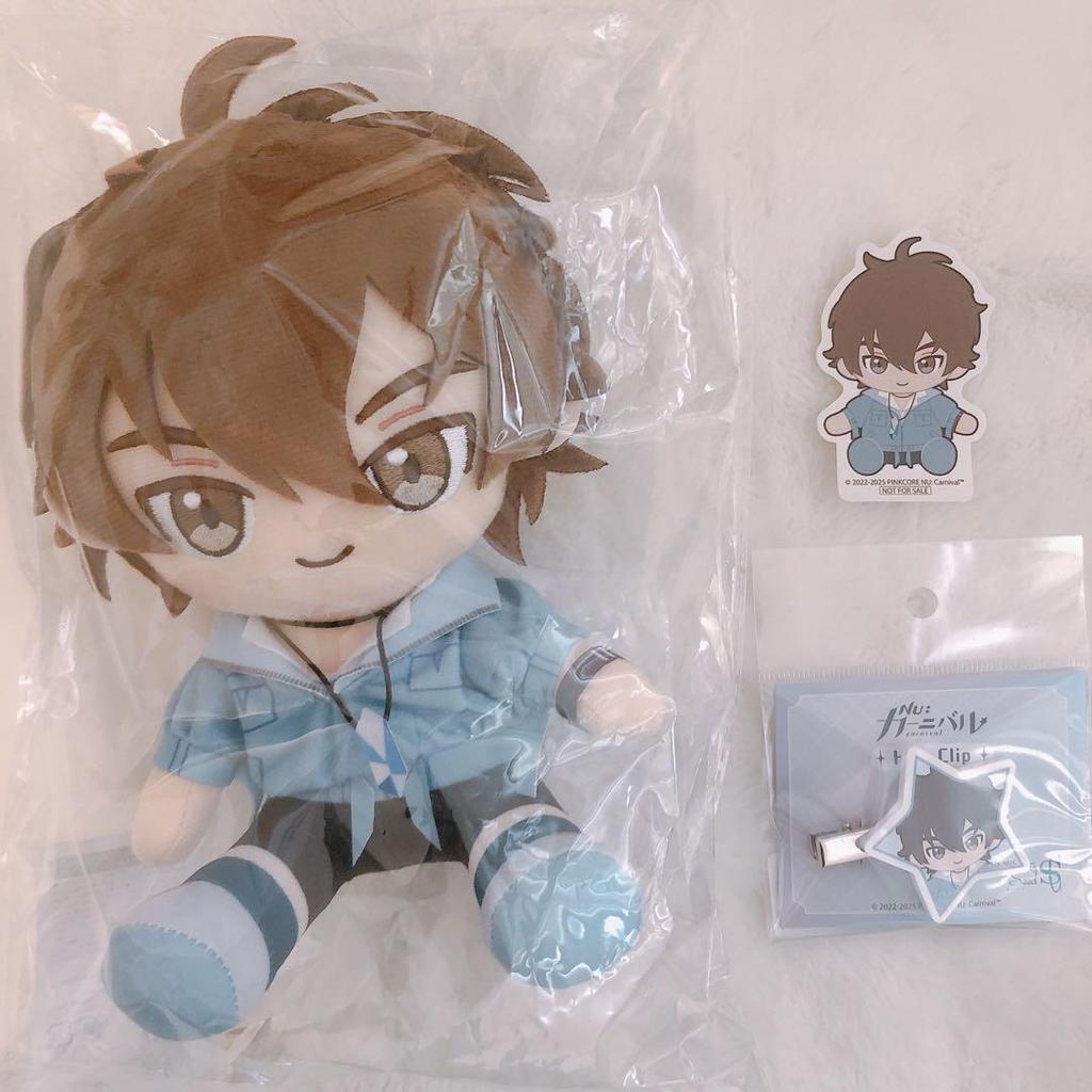 Nu Carnival Bliss Nukani Popsho Eight Plush Doll Bangs Clip Sticker Set Japan New