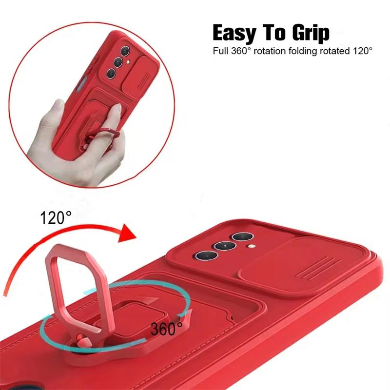 Чехол-слайдер с карманом для карт для Samsung Galaxy A55 A32 A25 A54 A34 A24 A73 A53 A33 A23 A13 A72 A52 A32 A22 A71 A51 5G 4G