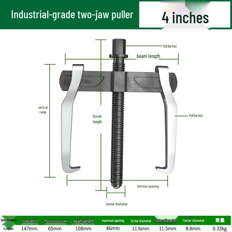Multifunctional Two-Jaw Bearing Puller and Remover Tool