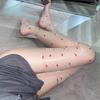 Блестящие Милые Сердечки Аниме Косплей Лолита Длинные Носки Женские Сексуальные Ультратонкие Прозрачные Чулки Выше Колена Для Подвязки