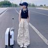1 шт. Штаны Летние Подростковые Спортивный костюм Тонкая Уличная Одежда для Девочек Повседневные Свободные Широкие Штаны Карго Детские Хип-Хоп 4 5 8 10 12 14 Лет