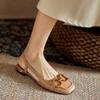 Fashion Retro Low-heeled Baotou Sandals Women's 2024 Summer New Ladies Sandal