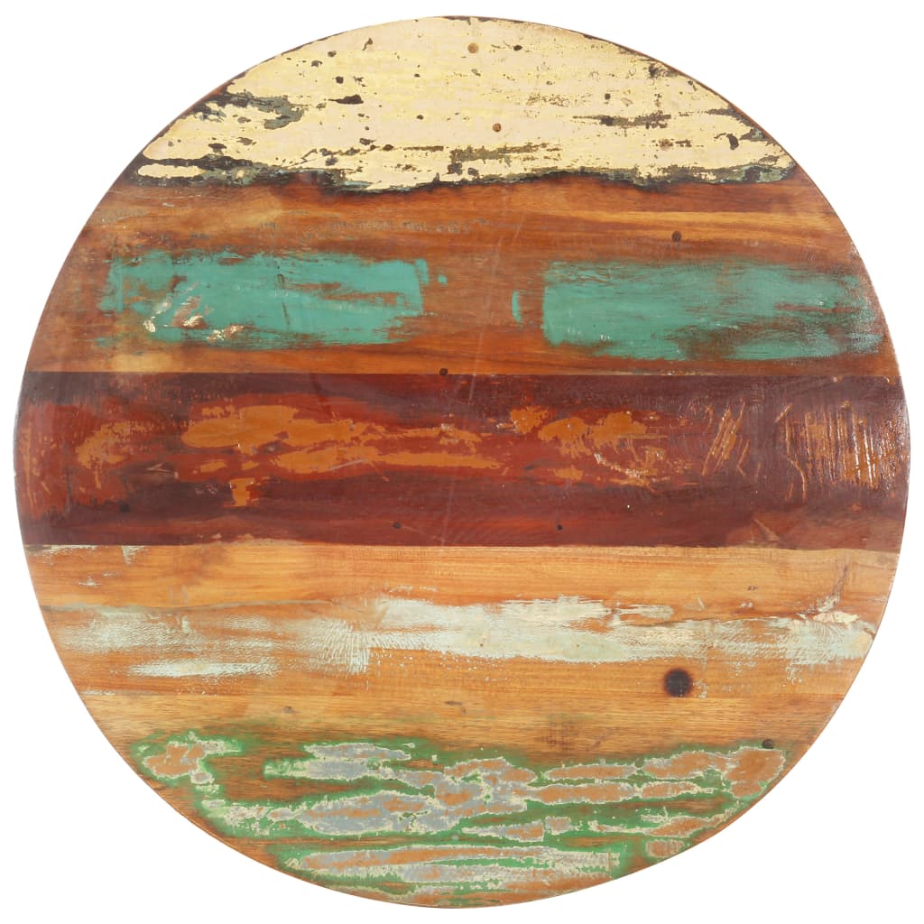 Round Table Top 50 cm 25 27 mm Reclaimed Solid Wood