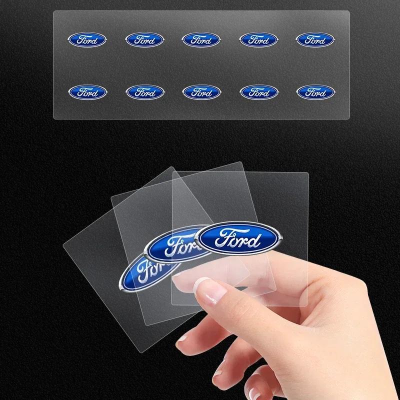 Car Sticker 2025 Hot Car Seat Headrest Sticker Auto Logo Sun Visor Decorate Decals For Ford Kuga Focus Fiesta Ecosport Mondeo Fu