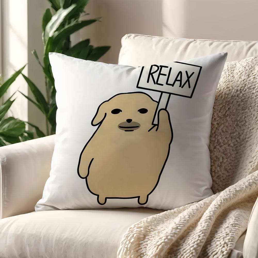 funny kawaii nNudaeng Dog Meme cushion cover For Pillow Printing Sofa Decoration Home Car Room Coffee Office Nordic Simplicity