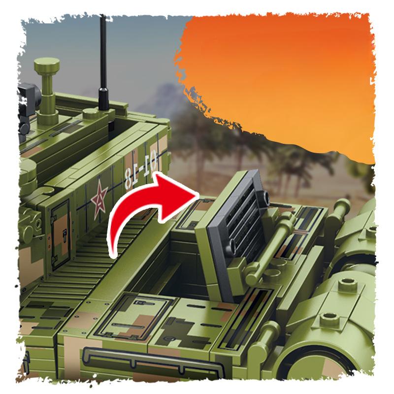 1144 шт. военная серия Тип 99A основной боевой танк для мальчиков строительный блок игрушка в подарок без коробки