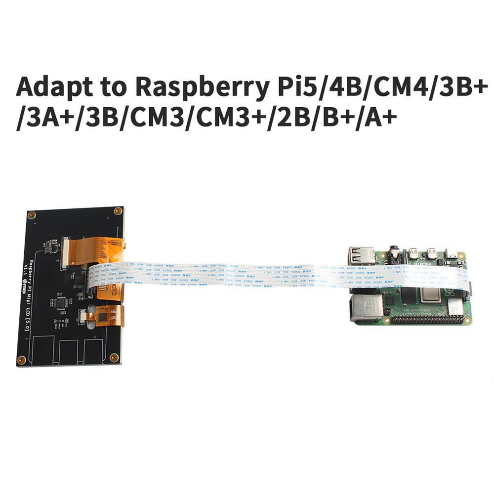 5-дюймовый сенсорный монитор, совместимый с платой Raspberry Pi, 800x480 DSI IPS LCD Display, 5 точек
