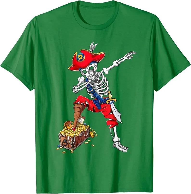 Dabbing Pirate Skeleton Dab Kids Halloween Costume Gift T-Shirt