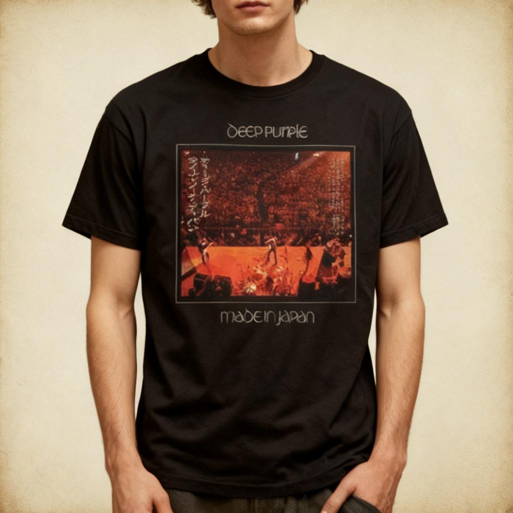 Футболка Deep Purple Band Made in Japan Remix Хлопок Подарок для фаната Размеры S-5XL Новая с биркой