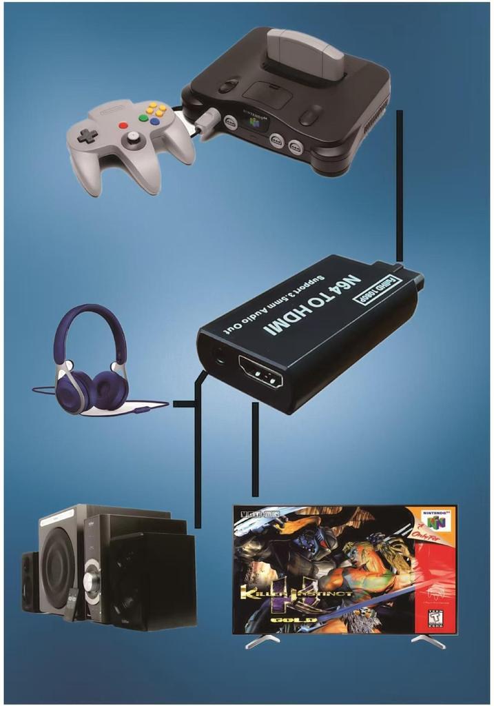 N64 to SNES/NGC/SFC Adapter Cable for Game Console