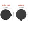1-5Pcs Camera Lens Caps for DJI Osmo Action 3 4 5 6 Pro Anti-scratch Silicone Camera Protective Cover for DJI Action Accessories