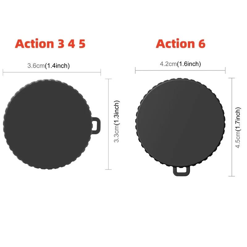 1-5Pcs Camera Lens Caps for DJI Osmo Action 3 4 5 6 Pro Anti-scratch Silicone Camera Protective Cover for DJI Action Accessories