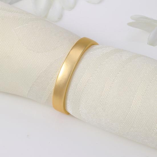 6 шт. кольца для салфеток уникальный полукруглый дизайн сплошной цвет простой стиль элегантные гладкие кольца для салфеток